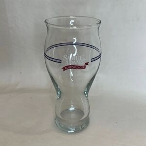 Samuel Adams Boston Lager Beer Glass 16 Oz 6 1/2 In Tall 3 In Round Blue Red